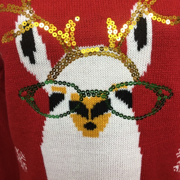NWT. UGH- LEE Llama Christmas Sweater size L - Picture 5 of 5